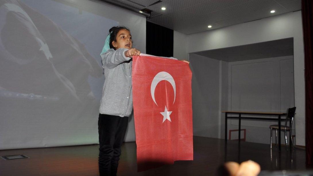 İlçemiz İstiklal Marşı'nı Güzel Okuma yarışması ödül töreni